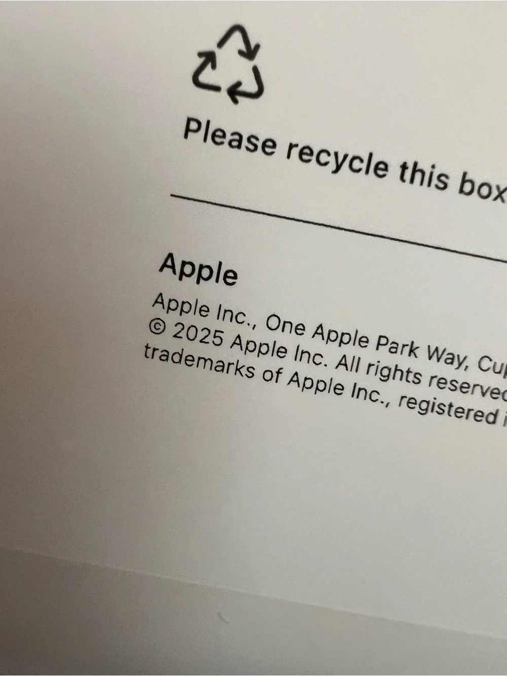 BOX ONLY Apple iPad Box - 2025 A16